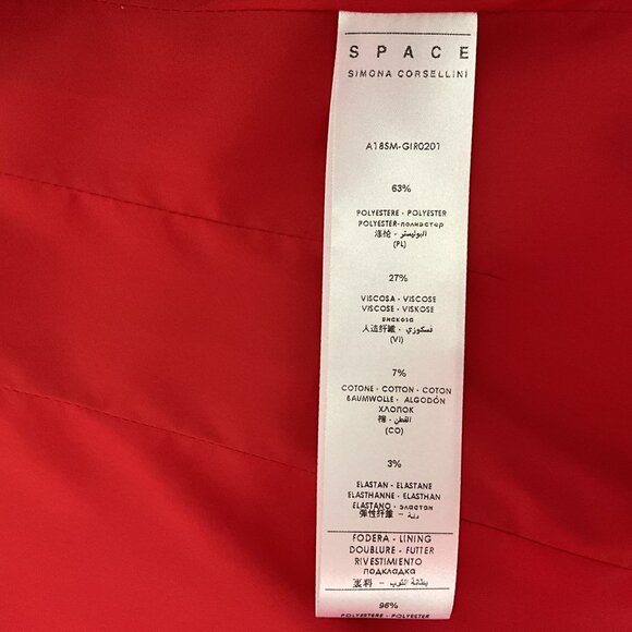 SPACE by Simona Corsellini Red Tailored Blazer Jacket Italy Size 44 - Picture 4 of 4